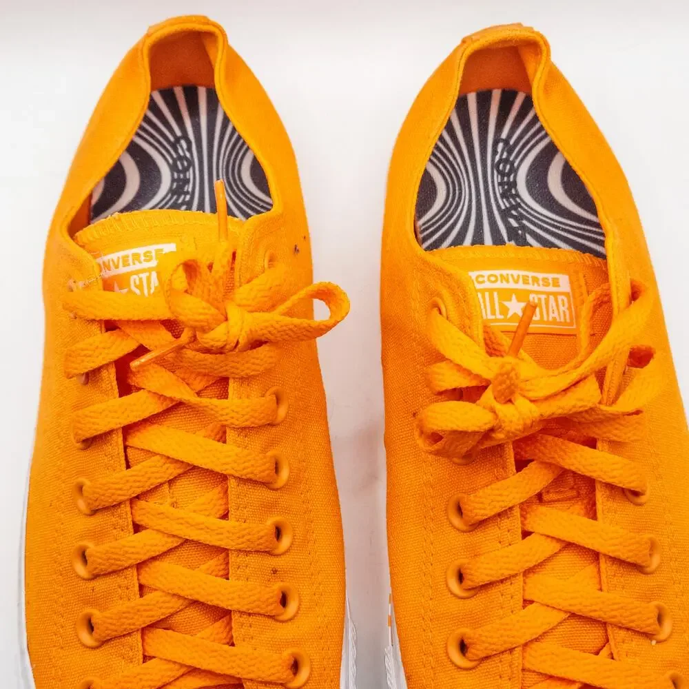 Converse Sneakers Size 10.5M 12.5W Orange Low Top Space Graphic Retro